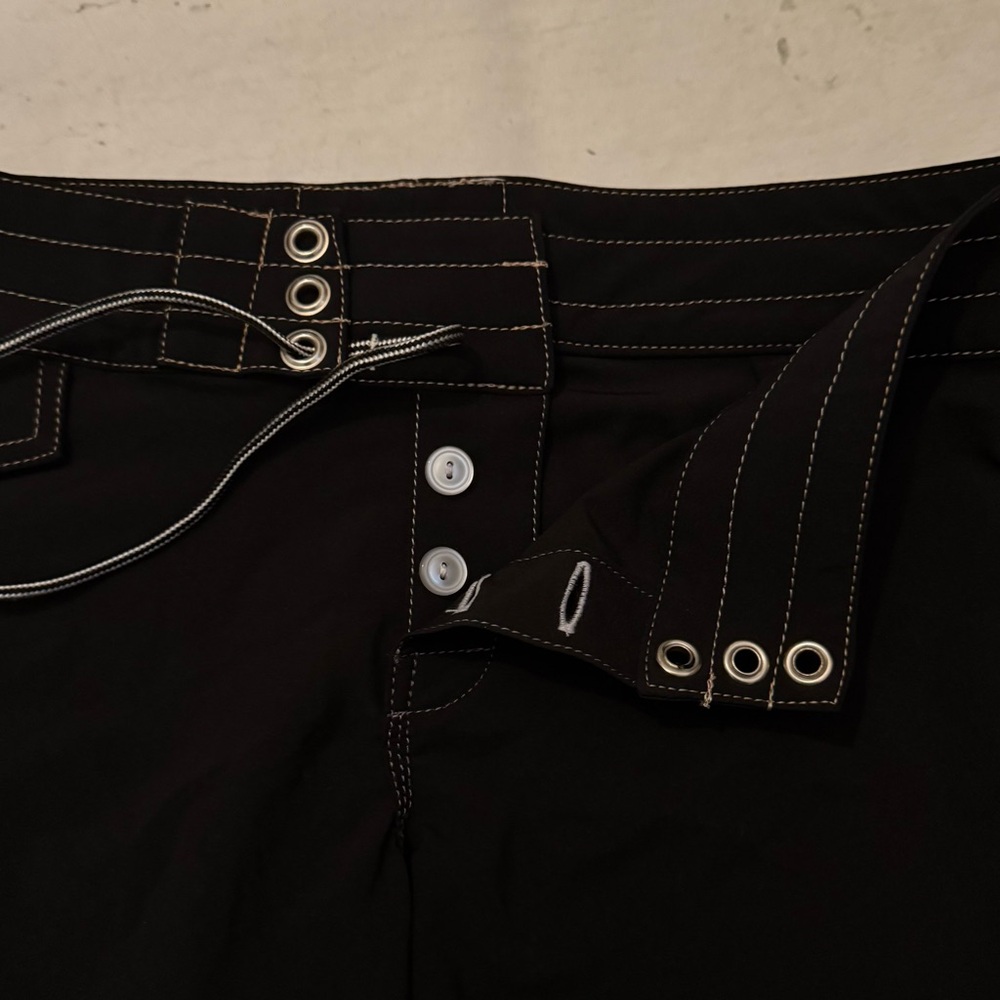 Women's Black Lace-Up Shorts - Picture 4 of 5